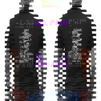 All Pain No Gains Fitness Weightlifting Bodybuilding Gym Men's T-shirt Back Print - Seseable
