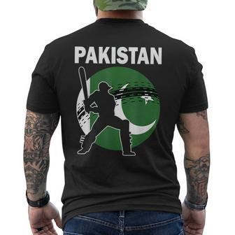 Pakistan Cricket Pakistan Flag Cricket Fans And Player Men's T-shirt Back Print - Monsterry AU