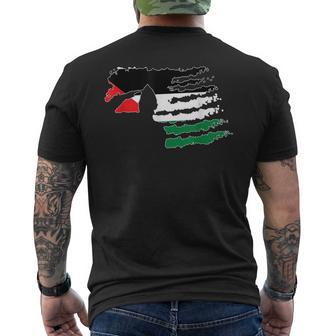 Palestinian Territory Soldier Salute Veteran Patriot Men's T-shirt Back Print - Monsterry CA