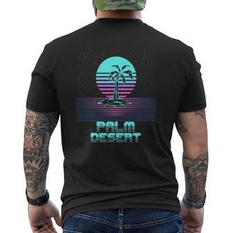 Palm Desert Ca Retro Vintage 80S Sunset Palm Tree Souvenir Mens Back Print T-shirt - Seseable