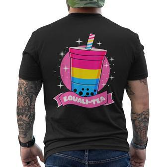 Pan Pride Bubble Tea Pansexual Men's T-shirt Back Print - Thegiftio UK