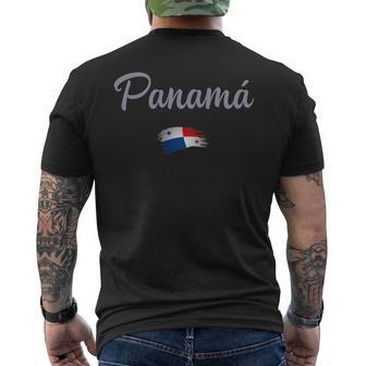 Panama Flag Travel Vintage Panamanian Men's T-shirt Back Print - Monsterry AU