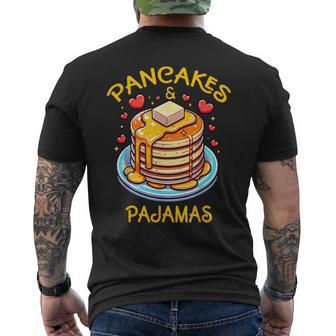 Pancakes & Pajamas Adorable Breakfast Men's T-shirt Back Print - Seseable
