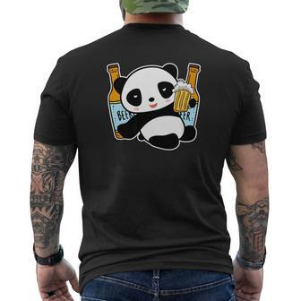 Panda Bear Beer Drinking Festival Beer Lover Mens Back Print T-shirt - Thegiftio