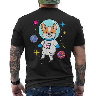 Pansexual Corgi In Space Pan Pride Men's T-shirt Back Print - Monsterry UK