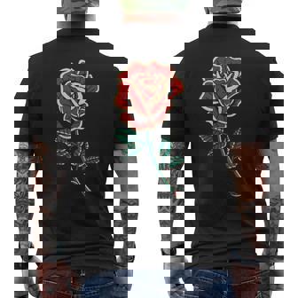 Panther Rose Tinta De Tatuaje Tradicional Para Tatuajes Camiseta Camiseta Hombre Estampado Espalda - Regaloses