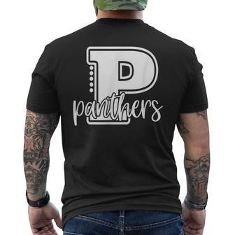 Panther School Sports Fan Team Spirit Men's T-shirt Back Print - Monsterry
