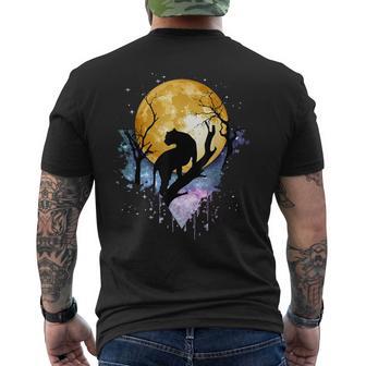 Panther Spirit Full Moon Galaxy Black Stars Night Realm Men's T-shirt Back Print - Monsterry UK