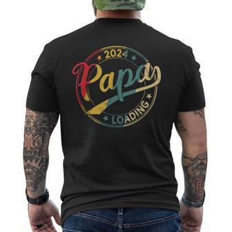 Papa 2024 Laden Papa Werden 2024 Retro Papa Est 2024 T-Shirt mit Rückendruck - Geschenkecke