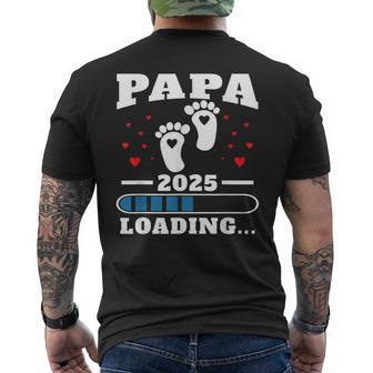 Papa 2025 Lustigesatertagsgeschenk Schwangere T-Shirt mit Rückendruck - Geschenkecke