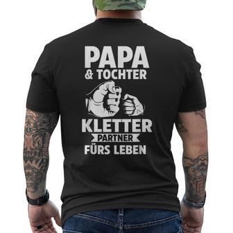 Papa & Tochter Kletterpartner Climbing T-Shirt mit Rückendruck - Geschenkecke