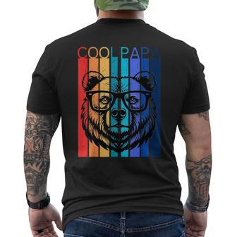 Papa Papa Bär Ehemannater Familieatertag Regenbogen T-Shirt mit Rückendruck - Geschenkecke