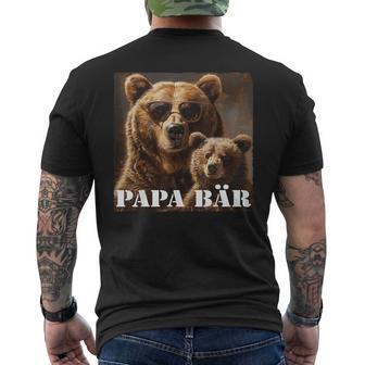 Papa Bär Geschenkatertag & Geburtstag Für Den Besten Papa T-Shirt mit Rückendruck - Geschenkecke