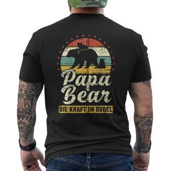 Papa Bear 2 Bären-Welpen Papa 2 Kinderatertag Bär Kapuzenjacke T-Shirt mit Rückendruck - Geschenkecke