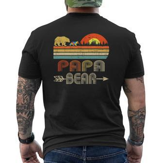 Papa Bear Bear Autism Awareness Puzzle Piece Mens Back Print T-shirt | Mazezy