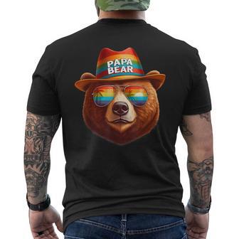 Papa Bear Papa Bearatertagsgeschenk Für Papa Spruch Lustig T-Shirt mit Rückendruck - Geschenkecke