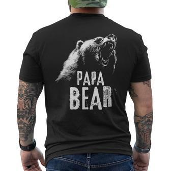 Papa Bear Best Dad Fathers Day Father Pop Men's T-shirt Back Print - Monsterry AU