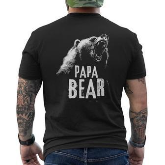 Papa Bear Best Dadfathers Day Father Pop Mens Back Print T-shirt | Mazezy