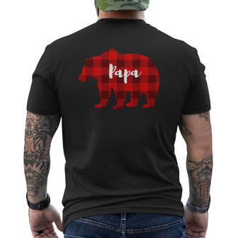 Papa Bear Clothing Mens Father Parents Family Matching Mens Back Print T-shirt | Mazezy