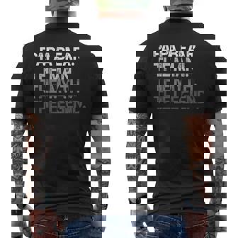 Papa Bear For Dads & Fathers Men's T-shirt Back Print - Thegiftio UK