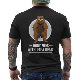 Papa Bear Don't Mess With Papa Bear Father's Day Men's T-shirt Back Print - Thegiftio UK