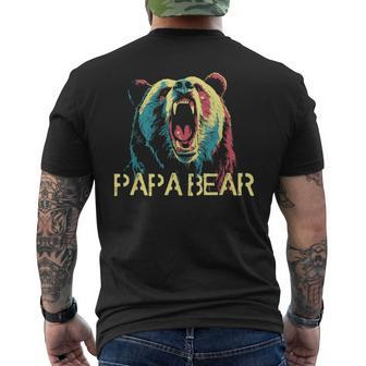 Papa Bear Father Dad Daddy Father's Day Men's T-shirt Back Print - Monsterry AU