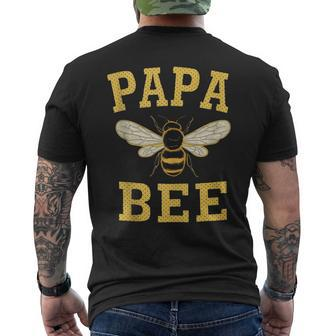 Papa Bee Family Matching Beekeeping Dad Daddy Father's Day Men's T-shirt Back Print - Thegiftio UK