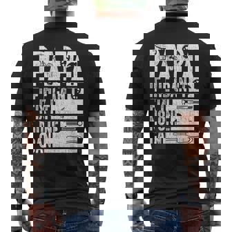 Papa If He Cant Fix It Father's Day Dad Daddy Mechanic Men's T-shirt Back Print - Thegiftio