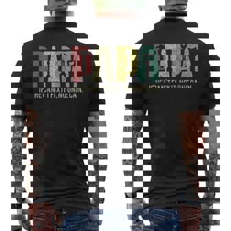 Papa If He Can't Fix It No One Can Father's Day Dad Men's T-shirt Back Print - Thegiftio