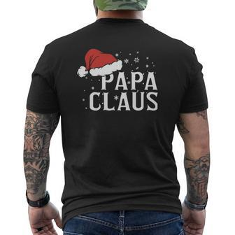 Papa Claus Dad Santa Essential Mens Back Print T-shirt | Mazezy AU