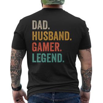 Papa Ehemann Gamer Legendideospielspieler Gaming Dad T-Shirt mit Rückendruck - Geschenkecke