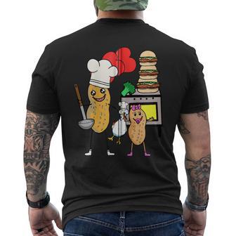 Papa Erdnuss Familie Kochen Köche Kind Kochkunst Huhn Nuss Kapuzenjacke T-Shirt mit Rückendruck - Geschenkecke