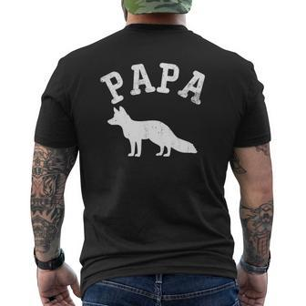 Papa Fox For Dad Mens Back Print T-shirt | Mazezy CA