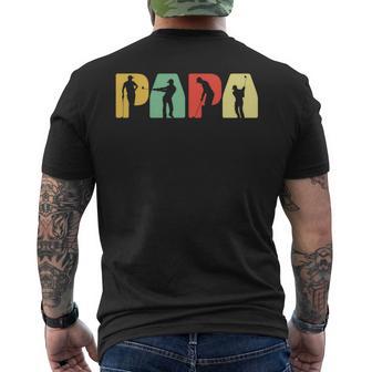 Papa Golfspielerintage Golferatertag Papa Geschenk T-Shirt mit Rückendruck - Geschenkecke