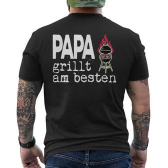 Papa Grillt Am Beste Griller Am Ort T-Shirt mit Rückendruck - Geschenkecke