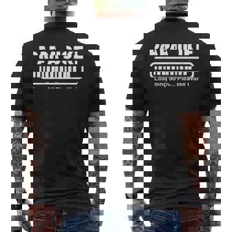 Papa Joke Loading Please Wait Fathers Day Vintage Men's T-shirt Back Print - Thegiftio