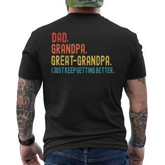 Papa Opa Uropa Lustiger Großvater Zumatertag T-Shirt mit Rückendruck - Geschenkecke