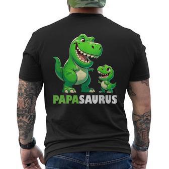 Papa Papasaurusatertagatertagsgeschenk Dino Papa T-Shirt mit Rückendruck - Geschenkecke