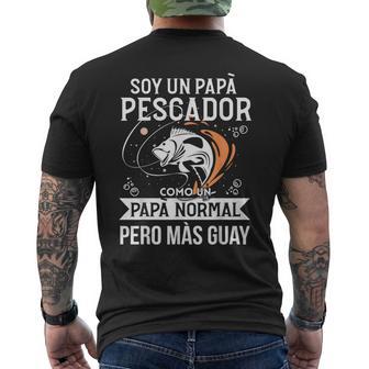 Papà Pescador Regalo Divertido Padre Pesca Vintage Camiseta Hombre Estampado Espalda - Regaloses