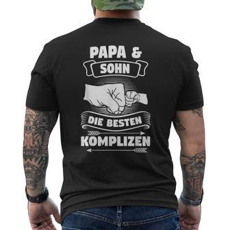 Papa Sohn Die Beste Komplizen Black S T-Shirt mit Rückendruck - Seseable