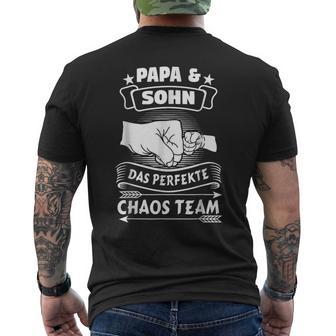 Papa Sohn Werdenderater 2024 The Perfect Chaos Team T-Shirt mit Rückendruck - Geschenkecke