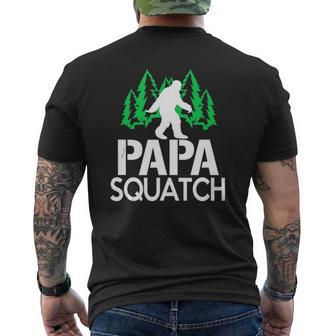 Papa Squatch For Dad Bigfoot Sasquatch Mens Back Print T-shirt | Mazezy