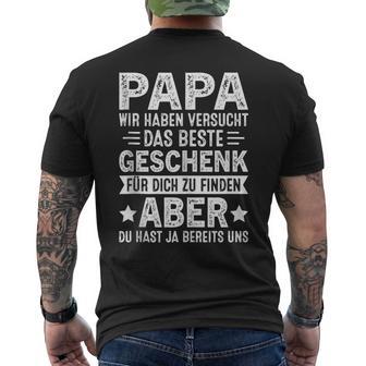 Papa Undater Geschenk Lustiger Spruch Herrenatertag T-Shirt mit Rückendruck - Geschenkecke