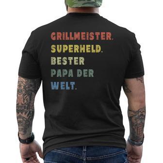 Papaater Grillmeister T-Shirt mit Rückendruck - Geschenkecke