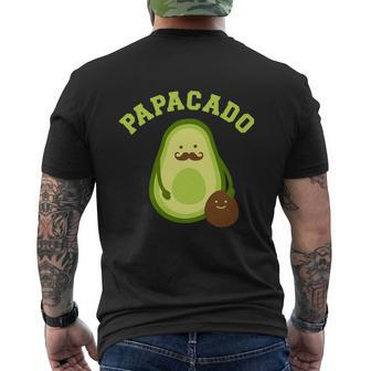 Papacado For New Dad Or Daddy Announcement Mens Back Print T-shirt - Thegiftio UK