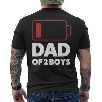 Papaon 2 Boys Papa Des Son T-Shirt mit Rückendruck - Geschenkecke