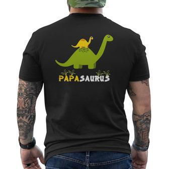 Papasaurus Dinosaur Dad Papa Saurus Father's Day Mens Back Print T-shirt | Mazezy UK