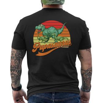 Papasaurus Lustigesater Papa Dino T-Shirt mit Rückendruck - Geschenkecke