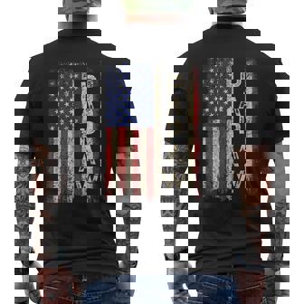 Papaw Grandpa Us American Flag Grandfather Day Men's T-shirt Back Print | Seseable CA