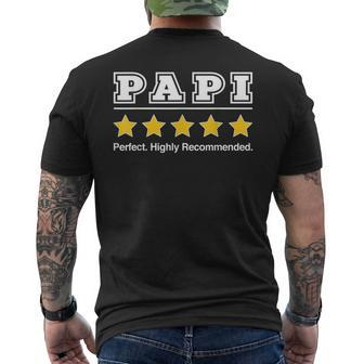 Papi 5 Stars Perfect For Papi Fathers Day Men's T-shirt Back Print - Monsterry DE